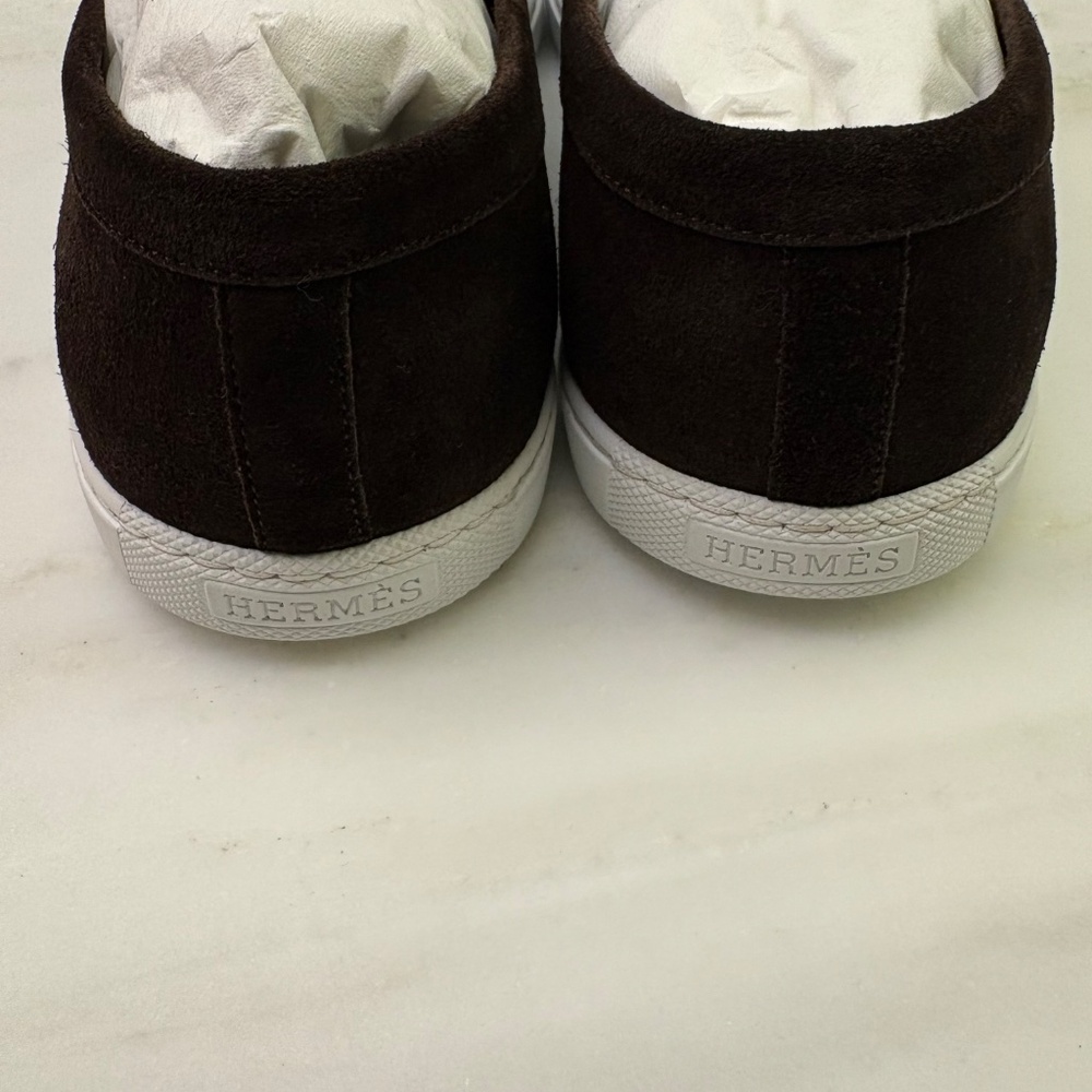 Beautiful Hermes Ignacio Suede Loafers in this season's chocolate brown - Picture 7 of 10